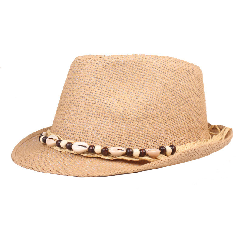 Εφαρμογή Mens Shell Beach Sun Straw Trilby Hat