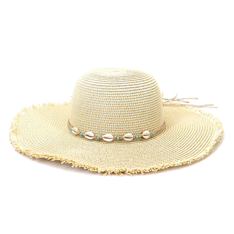 Κομψό Shell Band Beach Lady Floppy Sombrero